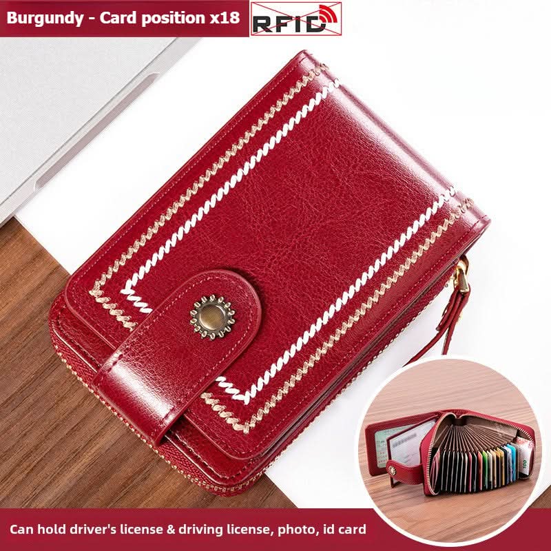 Women's Leather Driver's License Holder Multi-card ID Card Holder Bank Card Holder
