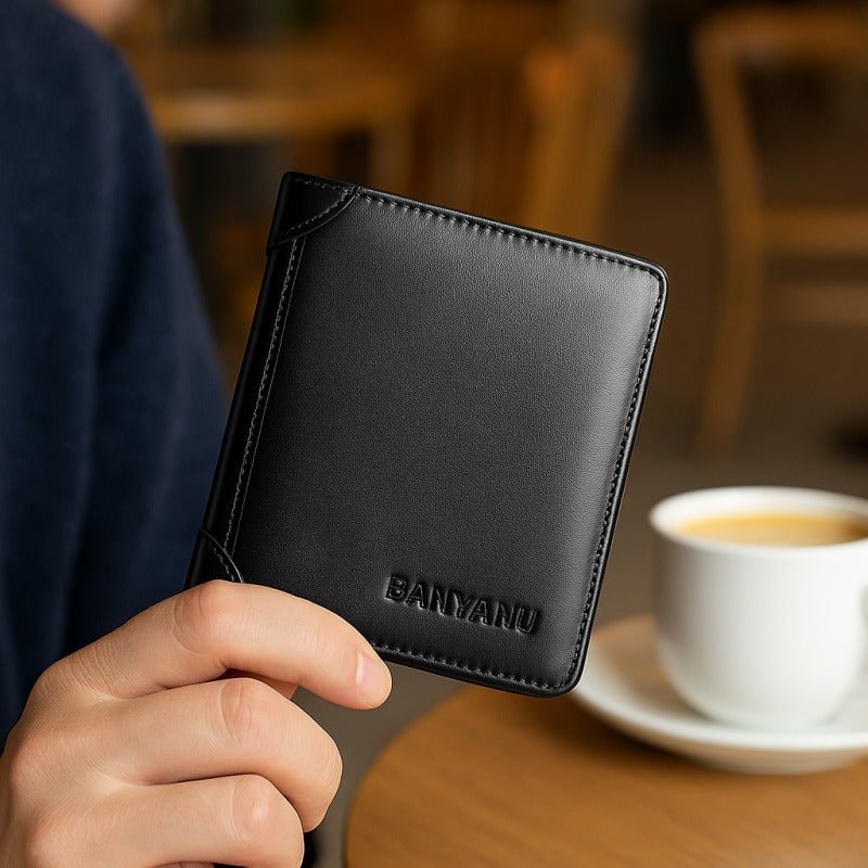 Slim RFID Leather Wallet for Men