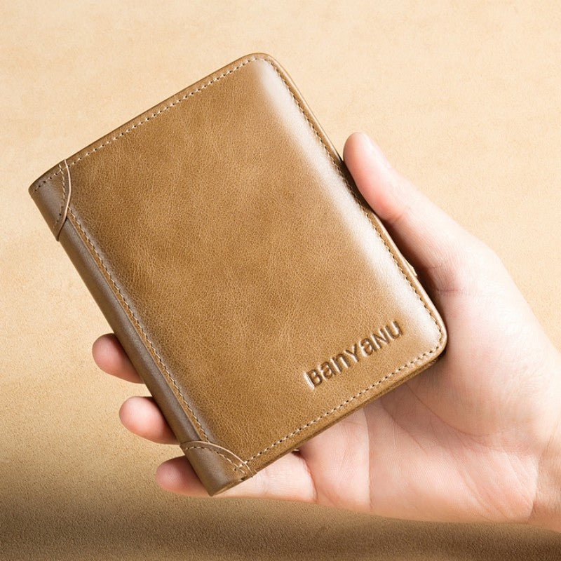 Slim RFID Leather Wallet for Men