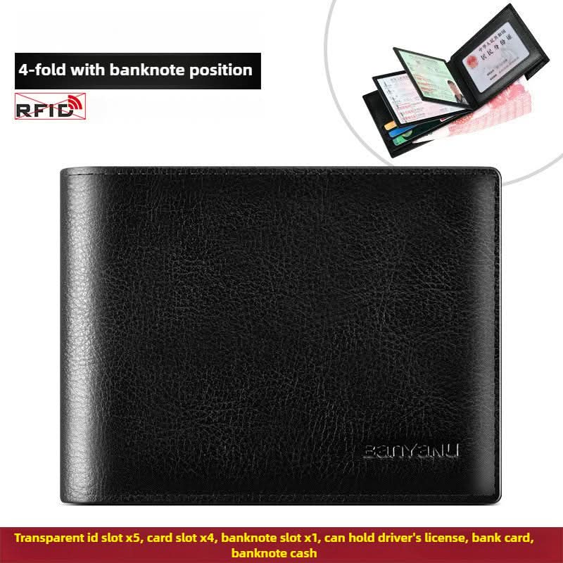 Men's High-grade Leather Driver's License Protective Card Holder Driving Documents 2-in-1 Body Card Case