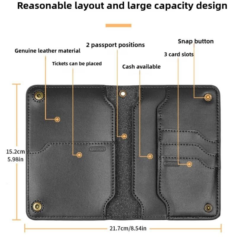 Airline ticket passport organizer bag portable document bag passport case anti-theft brush