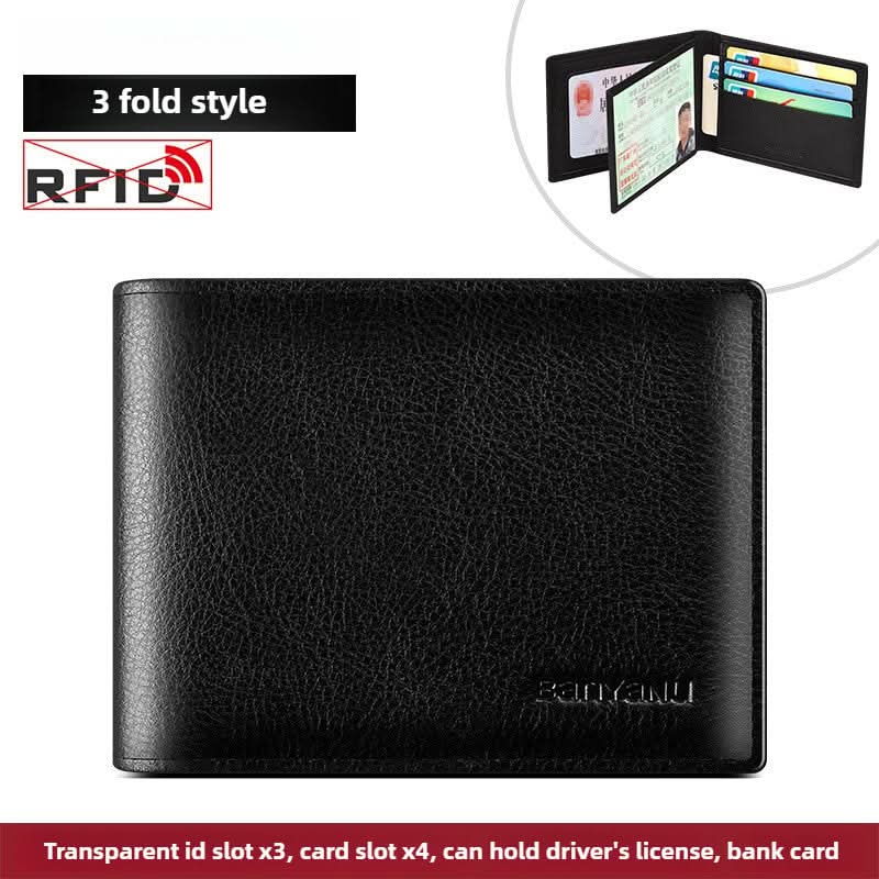 Men's High-grade Leather Driver's License Protective Card Holder Driving Documents 2-in-1 Body Card Case