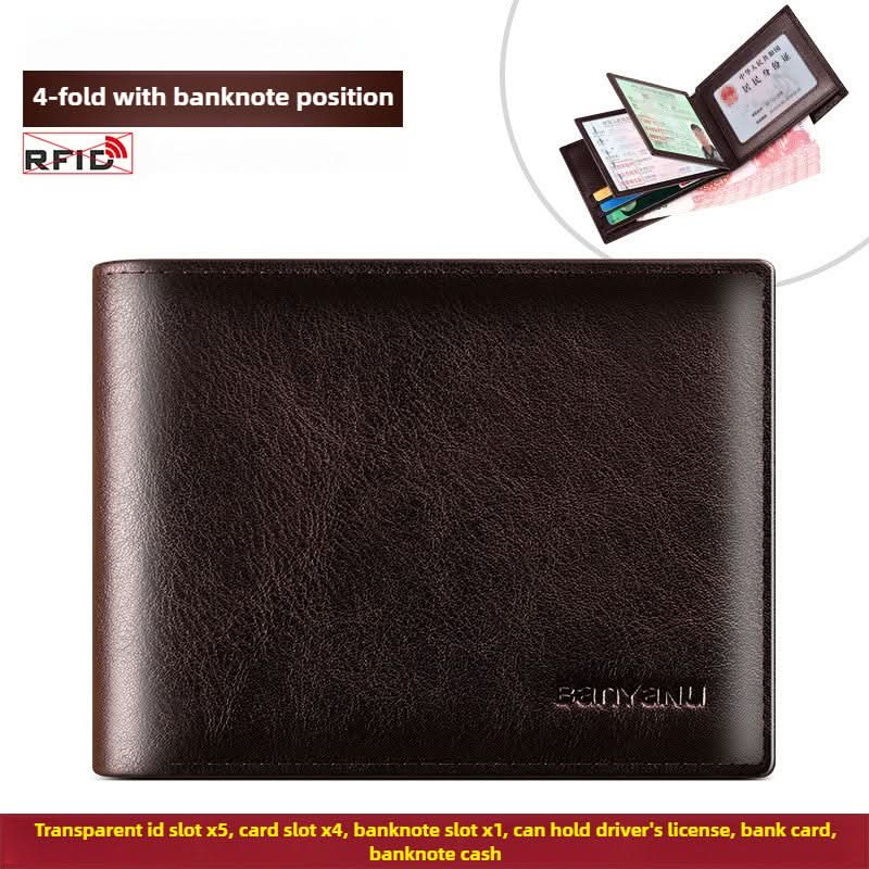 Men's High-grade Leather Driver's License Protective Card Holder Driving Documents 2-in-1 Body Card Case