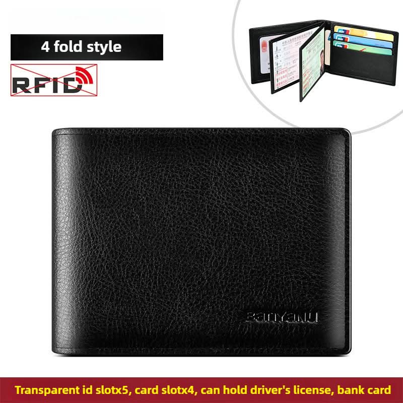 Men's High-grade Leather Driver's License Protective Card Holder Driving Documents 2-in-1 Body Card Case