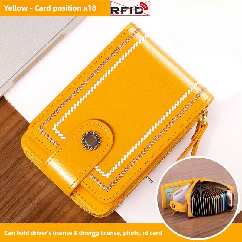Women's Leather Driver's License Holder Multi-card ID Card Holder Bank Card Holder