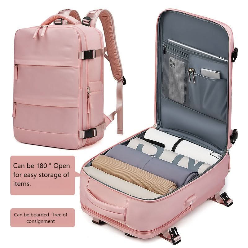 Women's Casual Outdoor Shoulder Bag Simple Travel Luggage Bag Dry and Wet Separate Backpacks