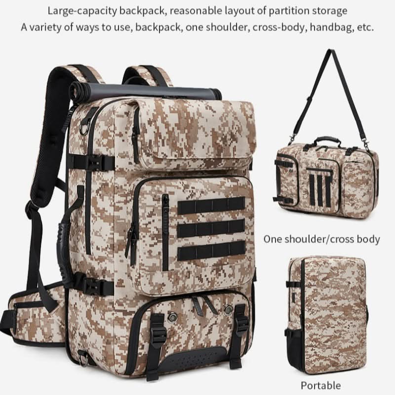 Men's shoulder bag multifunctional camouflage mountaineering bag waterproof outdoor travel sports backpacks