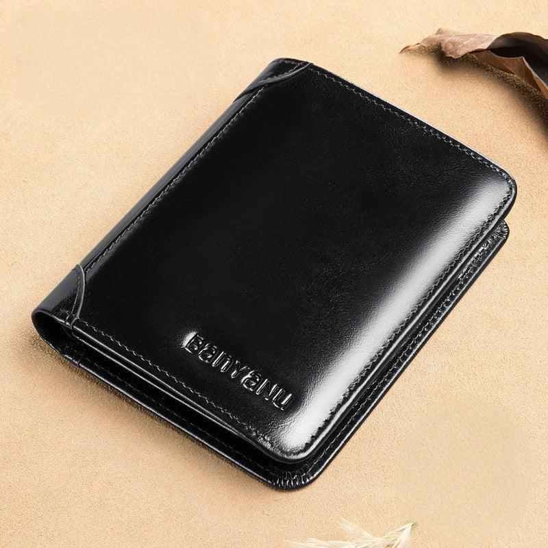 Slim RFID Leather Wallet for Men