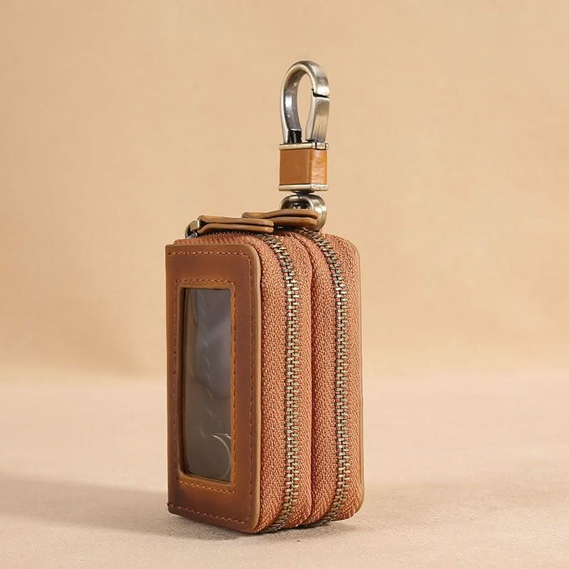 Genuine Leather Key Bag for Men Vintage Car Key Protector Single Double Layer Key Holder