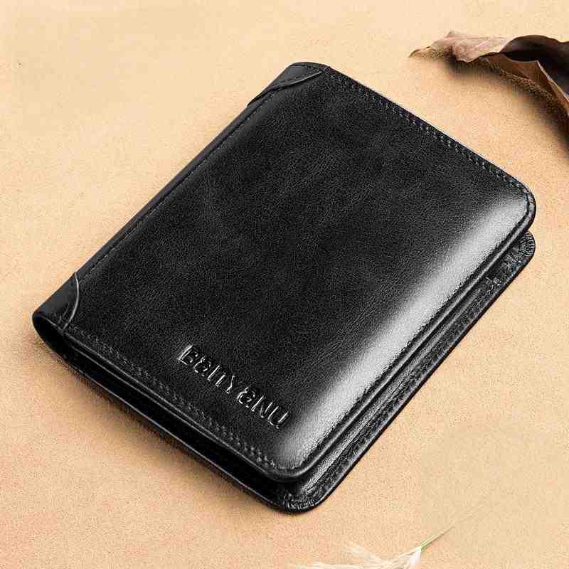 Slim RFID Leather Wallet for Men