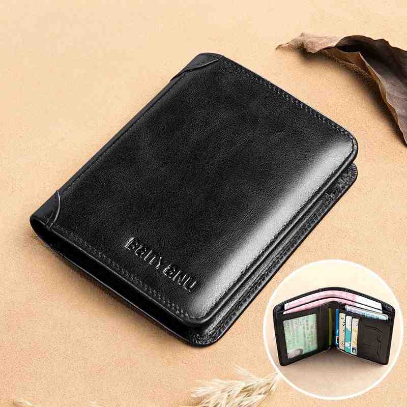 Slim RFID Leather Wallet for Men