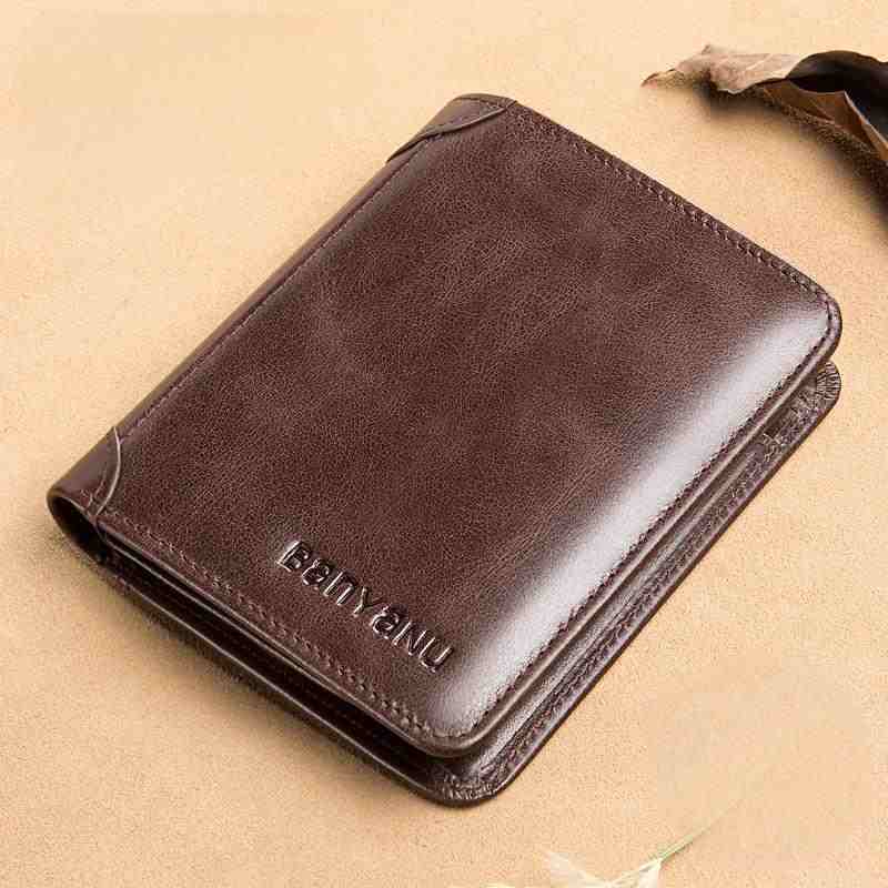 Slim RFID Leather Wallet for Men
