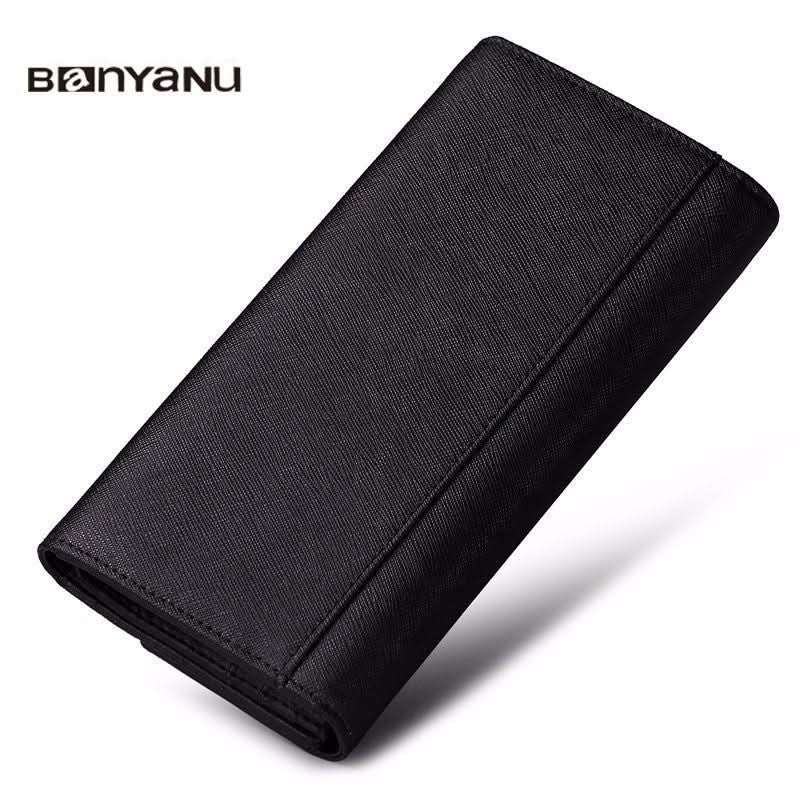 Women's Leather Anti-theft Brush Wallet. Large Capacity Multi-Card Clutch Bag!