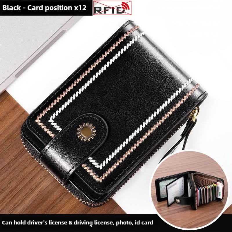 Women's Leather Driver's License Holder Multi-card ID Card Holder Bank Card Holder