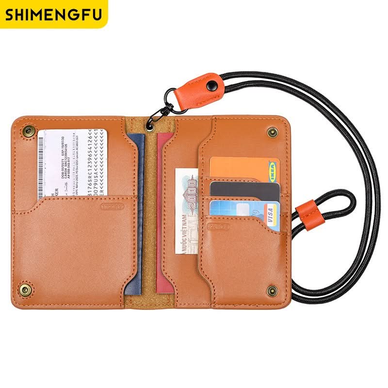 Airline ticket passport organizer bag portable document bag passport case anti-theft brush