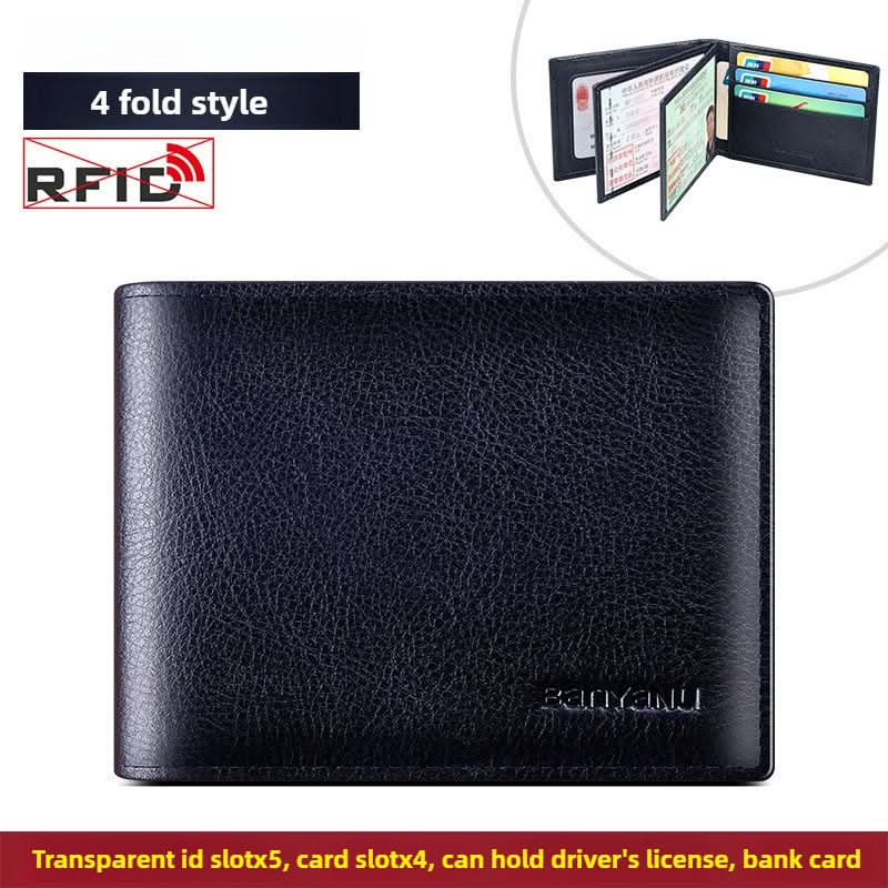 Men's High-grade Leather Driver's License Protective Card Holder Driving Documents 2-in-1 Body Card Case