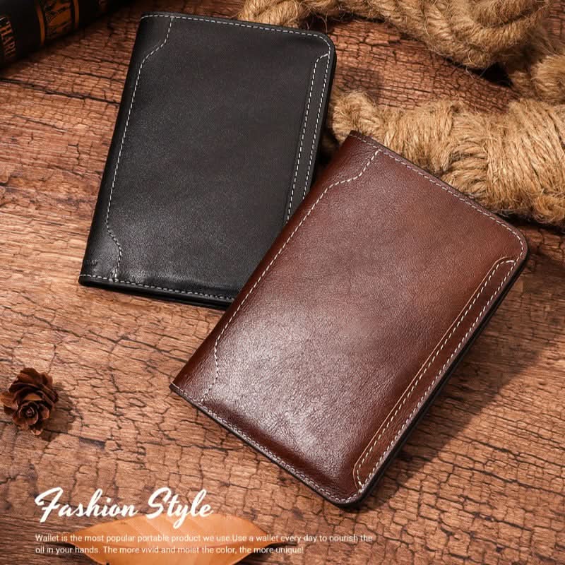 Cowhide passport case premium leather document organizer travel passport holster