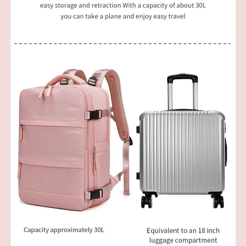 Women's Casual Outdoor Shoulder Bag Simple Travel Luggage Bag Dry and Wet Separate Backpacks