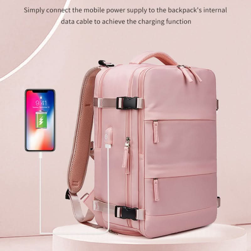 Women's Casual Outdoor Shoulder Bag Simple Travel Luggage Bag Dry and Wet Separate Backpacks