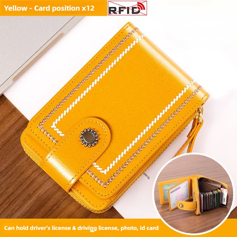 Women's Leather Driver's License Holder Multi-card ID Card Holder Bank Card Holder