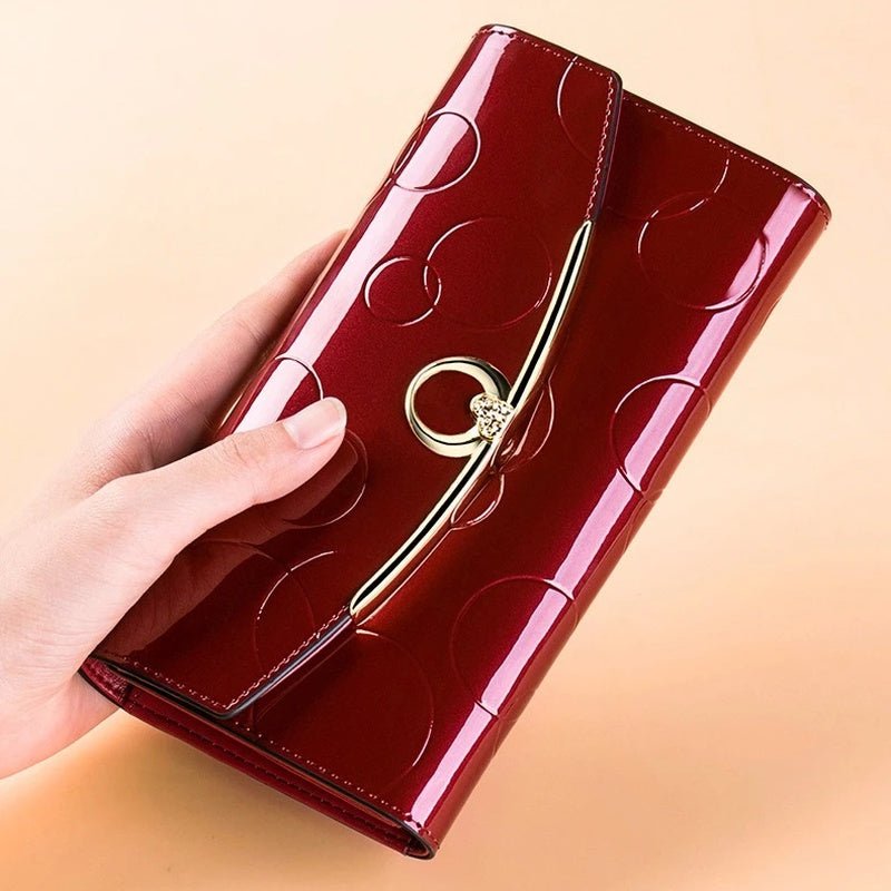 Elegant Long Leather Wallet for Women