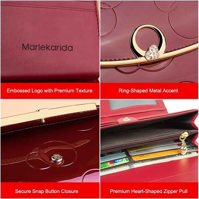 Elegant Long Leather Wallet for Women