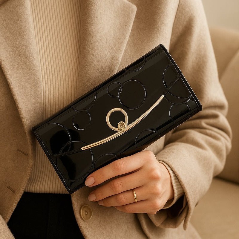 Elegant Long Leather Wallet for Women