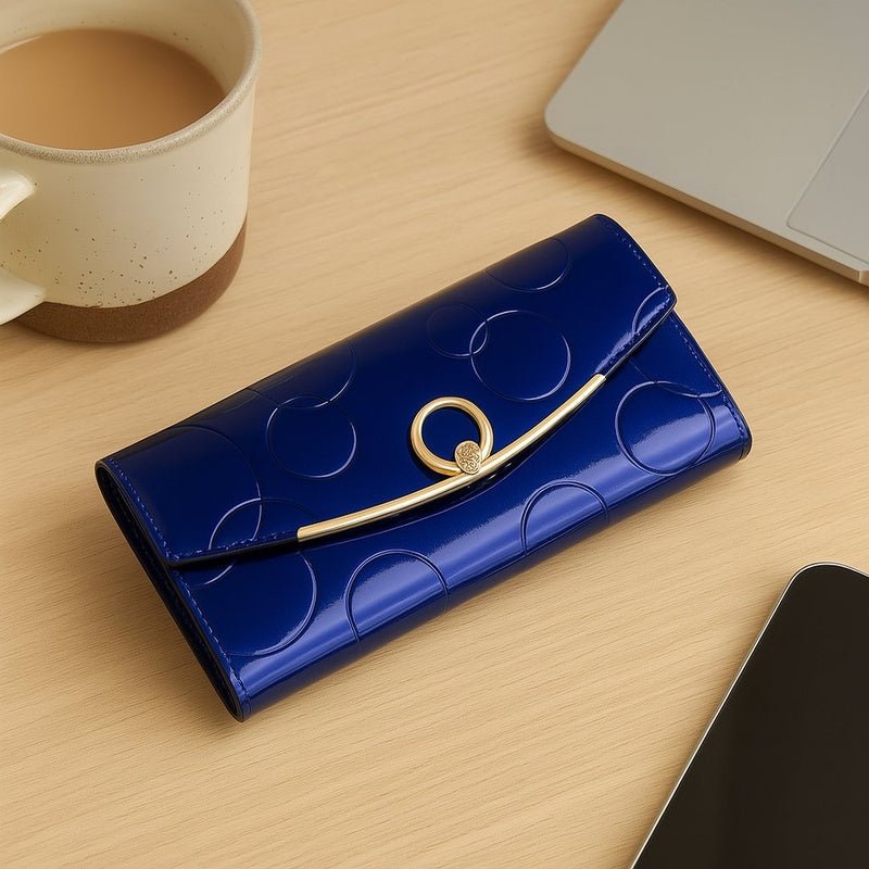 Elegant Long Leather Wallet for Women