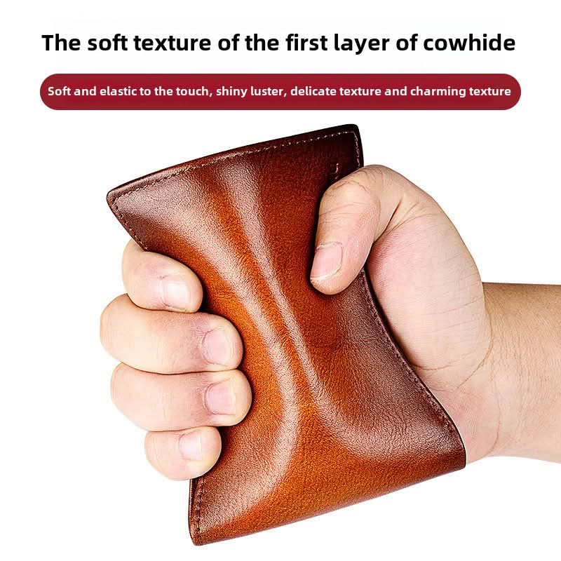 Men's High-grade Leather Driver's License Protective Card Holder Driving Documents 2-in-1 Body Card Case