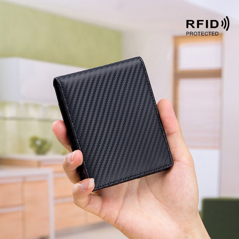 Men’s RFID Carbon Fiber Slim Wallet