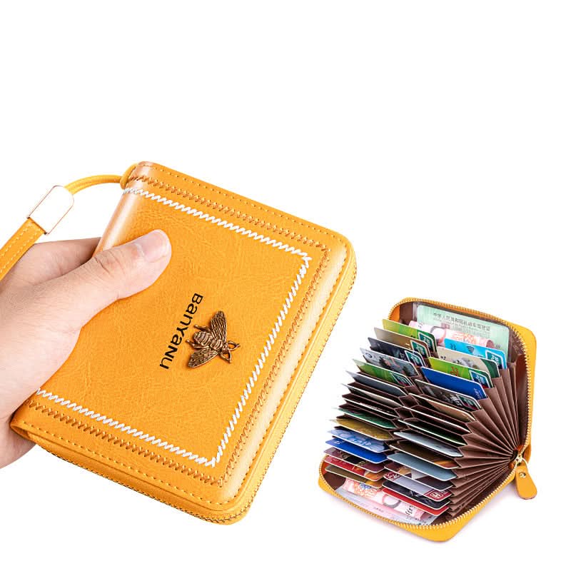 Genuine leather small card case. high-grade multi-card ID bag. small and exquisite!