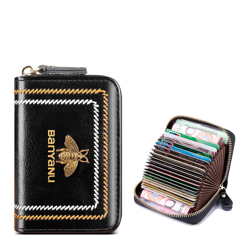 Genuine leather small card case. high-grade multi-card ID bag. small and exquisite!