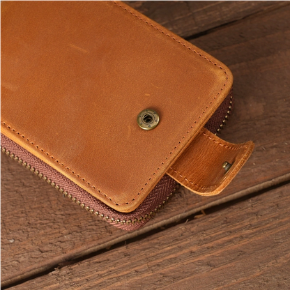 Crazy Horse Leather ID Card Holder