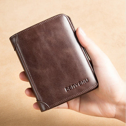 Slim RFID Leather Wallet for Men