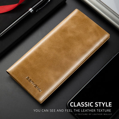 Men’s Slim Long RFID Wallet Genuine Leather
