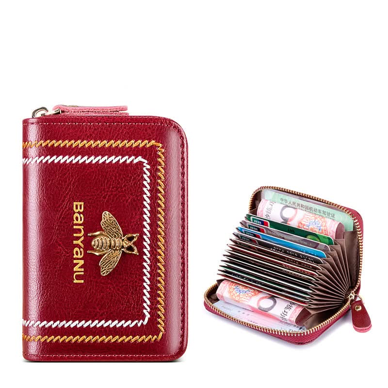 Genuine leather small card case. high-grade multi-card ID bag. small and exquisite!