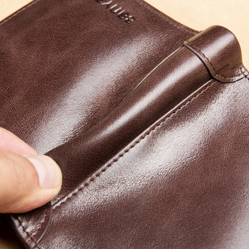 RFID Leather Bifold Wallet for Men