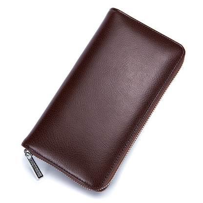 RFID Leather Accordion Long Wallet