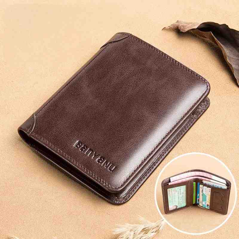 Slim RFID Leather Wallet for Men