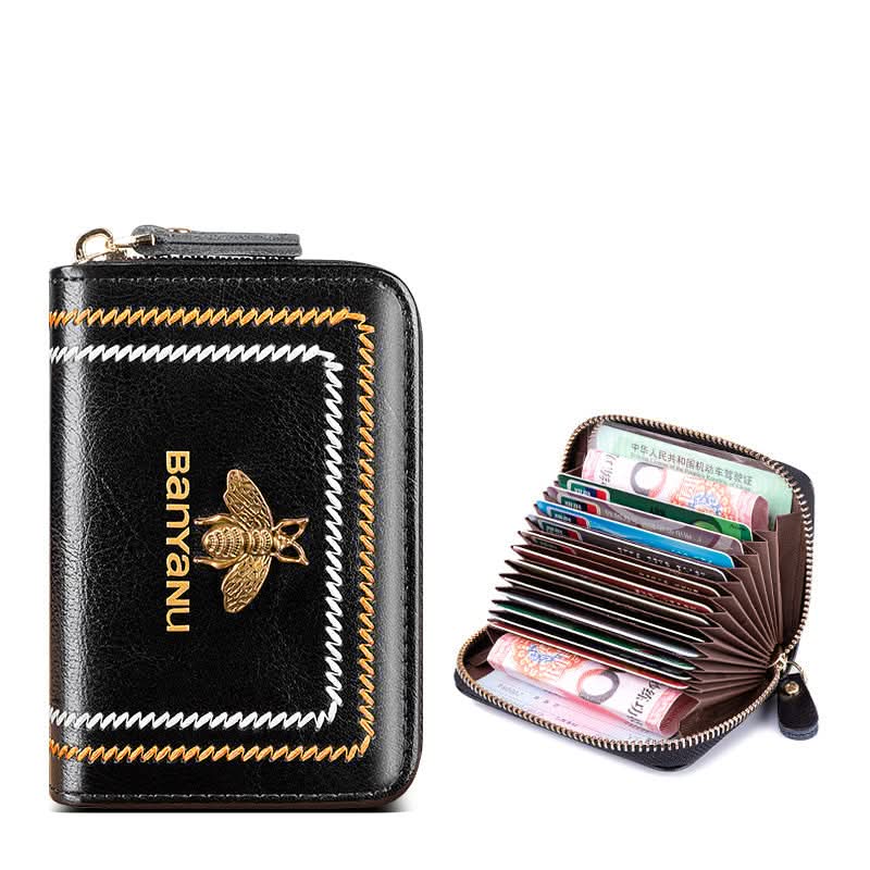 Genuine leather small card case. high-grade multi-card ID bag. small and exquisite!