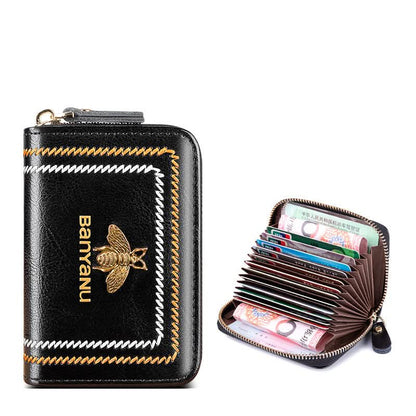 Genuine leather small card case. high-grade multi-card ID bag. small and exquisite!
