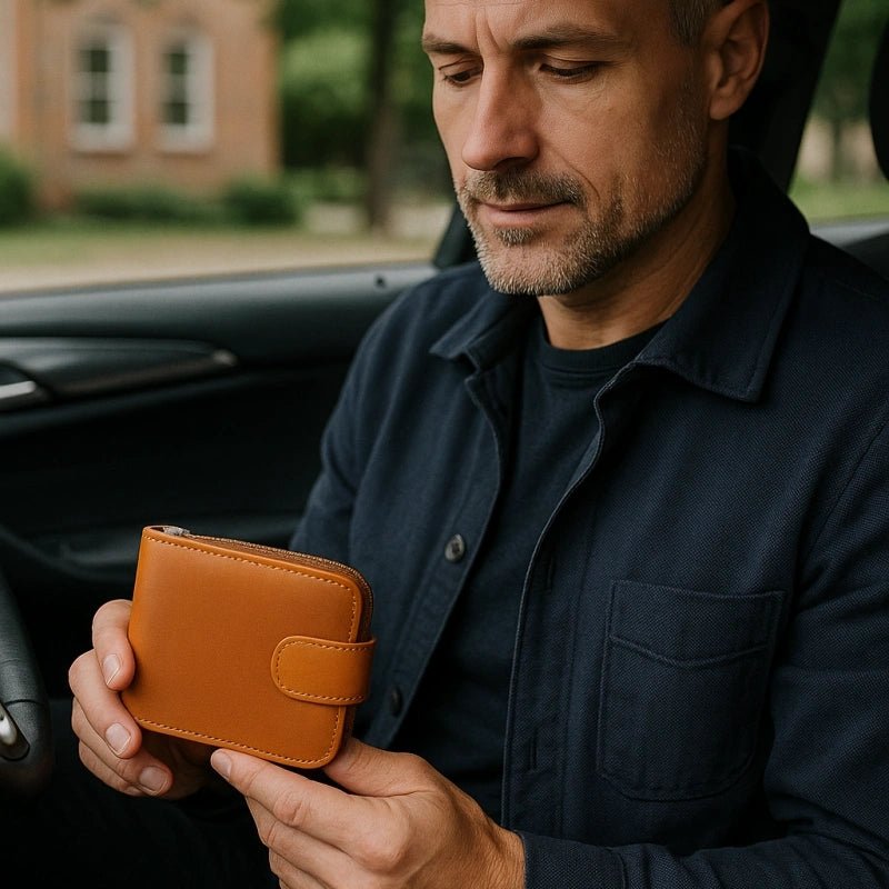 Crazy Horse Leather ID Card Holder - DOROCHEY