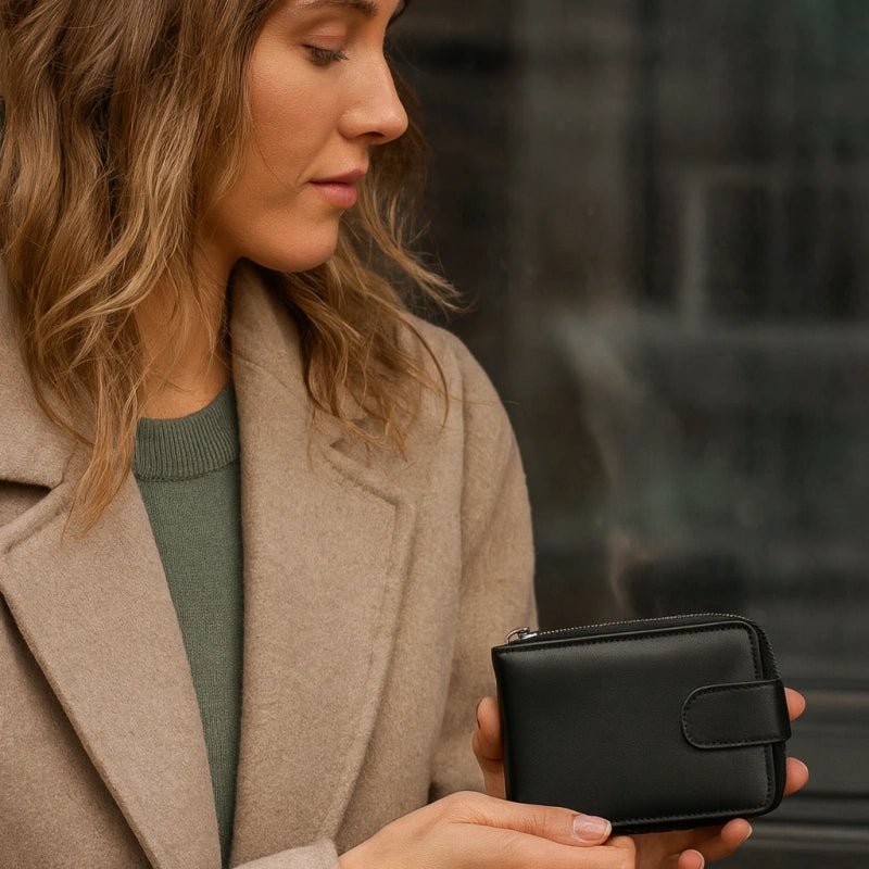 Crazy Horse Leather ID Card Holder - DOROCHEY