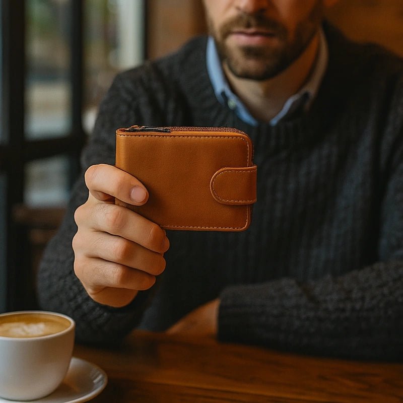Crazy Horse Leather ID Card Holder - DOROCHEY
