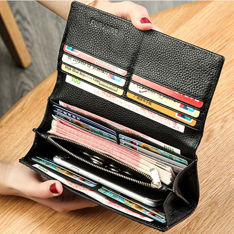 D - Ring Floral RFID Leather Wallet - DOROCHEY