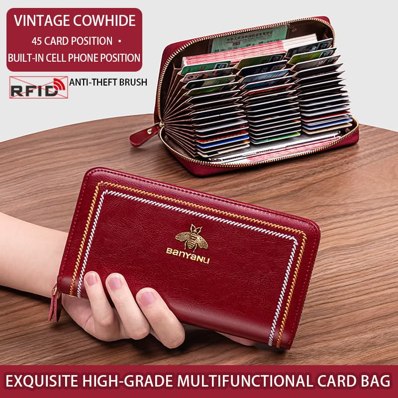 Genuine leather small card case. high-grade multi-card ID bag. small and exquisite!