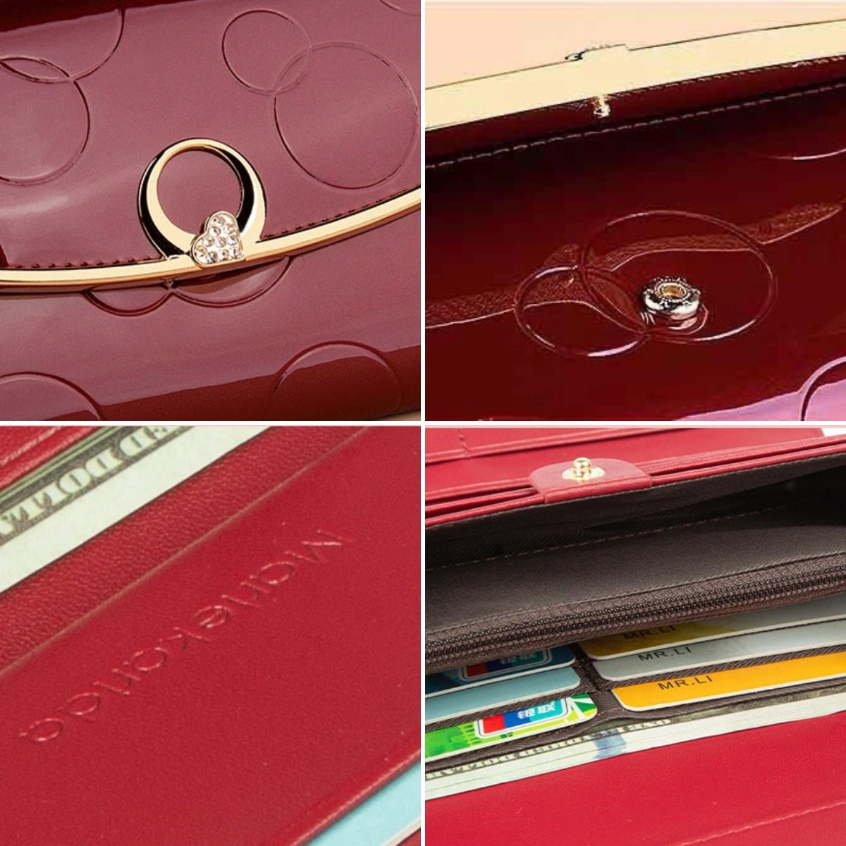 Elegant Long Leather Wallet for Women - DOROCHEY