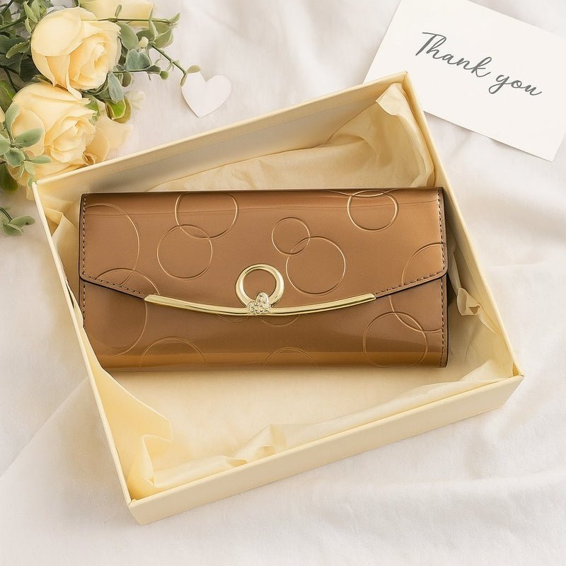 Elegant Long Leather Wallet for Women - DOROCHEY