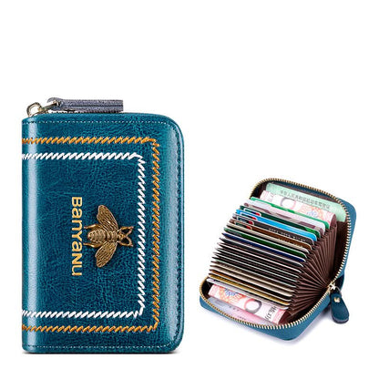 Genuine leather small card case. high - grade multi - card ID bag. small and exquisite! - DOROCHEY