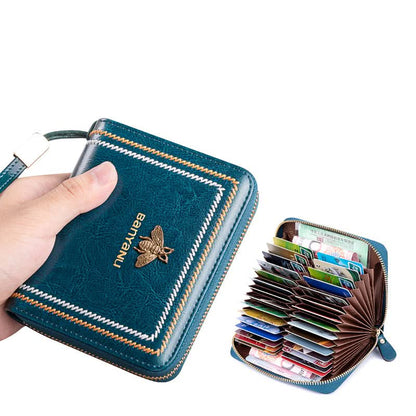 Genuine leather small card case. high - grade multi - card ID bag. small and exquisite! - DOROCHEY